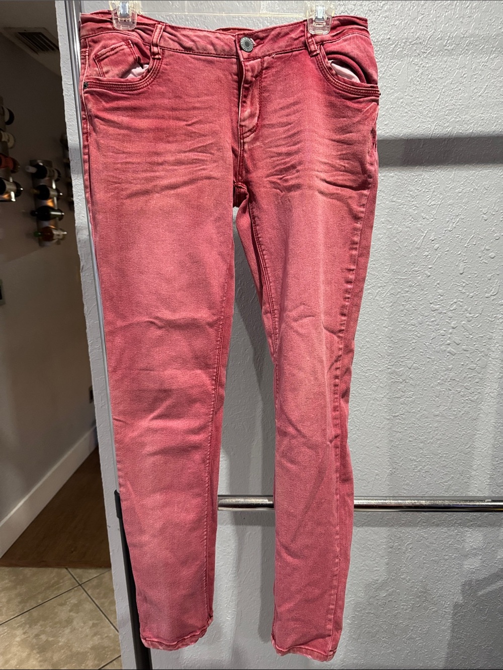Mossimo Supply Co. Skinny Jeans in Coral Pink
